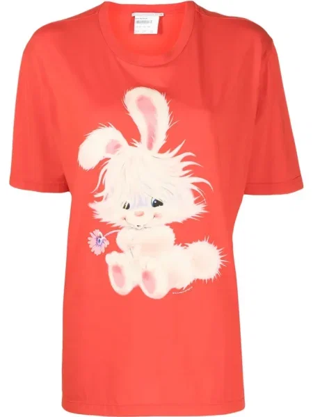 Krótka koszulka Stella Mccartney czerwona