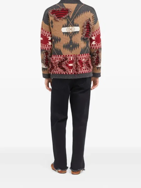 Cardigan Alanui cu franjuri maro