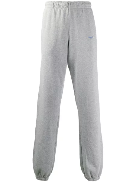 Pantaloni Off-white alergare alb