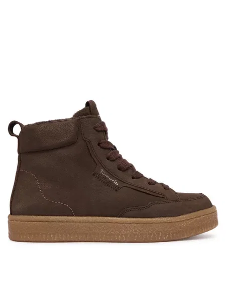 Sneakersy z naturalnej skóry bydlęcej Tamaris beżowe