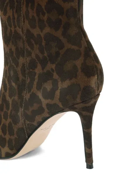 Ботуши Kurt Geiger London с принт с леопардов принт кафяво