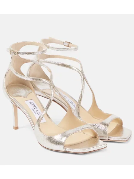 Sandale Jimmy Choo din piele auriu