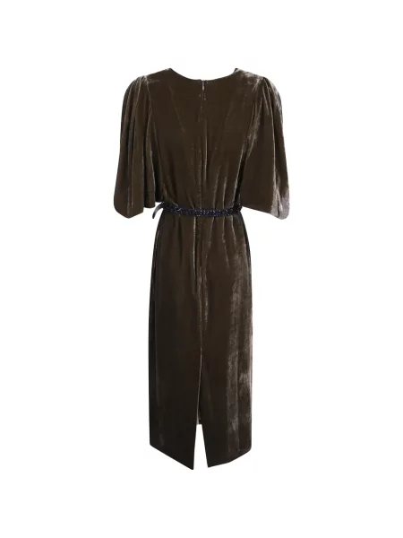 Cu centură rochie midi P.a.r.o.s.h. maro