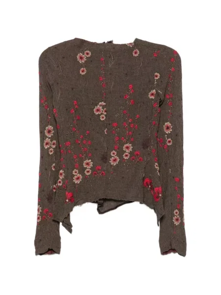 Top Marc Le Bihan cu model floral maro