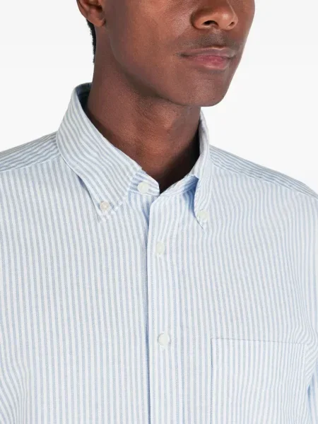 Prugasta košulja Slowear keper plava