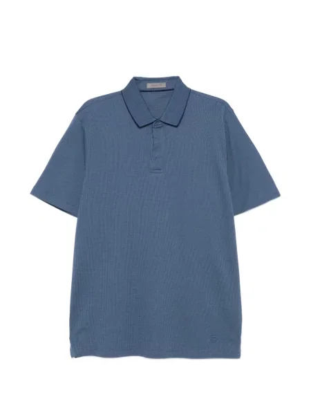 Polo Corneliani scurt albastru