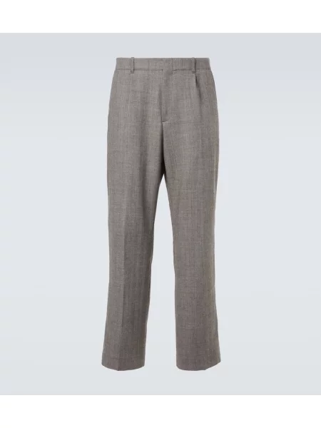 Vlněné chinos Our Legacy šedé