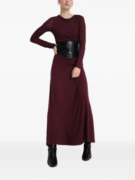 Rochie maxi Marcella cu volane roșu