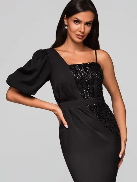 Rochie de seară Edoti de costum negru