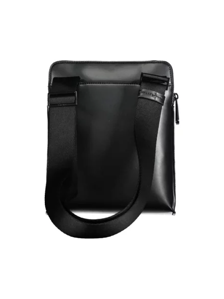 Lniana torba crossbody Calvin Klein czarna