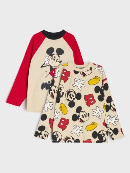 Sinsay trička s potiskem 2 ks Mickey Mouse vícebarevná