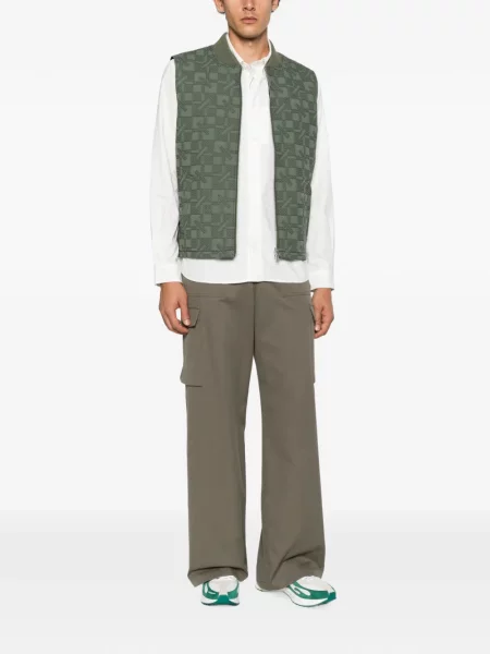 Matlasat vestă Kenzo cu imprimeu geometric verde