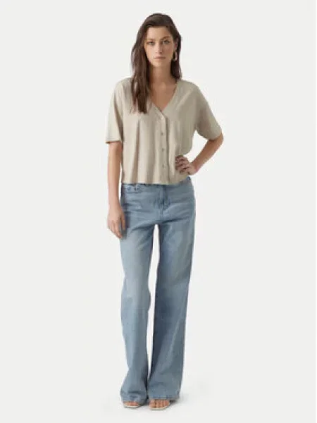 VERO MODA Bluza Jesmilo siva bež