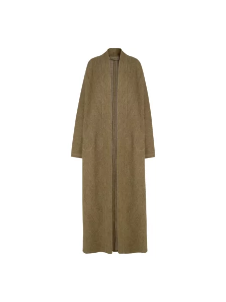 Lniany płaszcz Cortana zielony