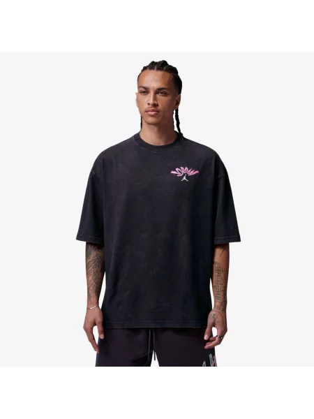 Tricou Jordan Flight T-Shirt Black/ White XXL alb