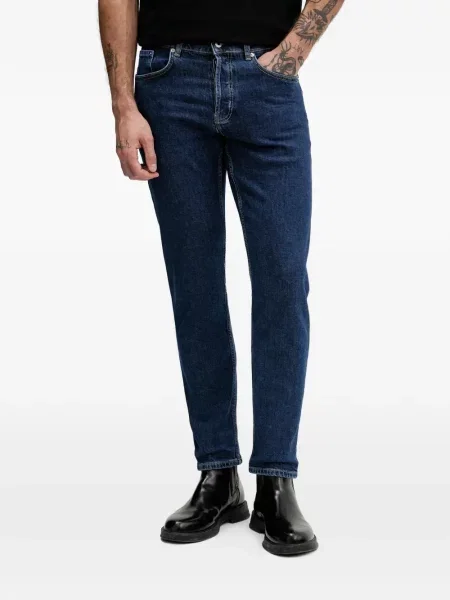 Blugi Karl Lagerfeld Jeans cu autograf albastru