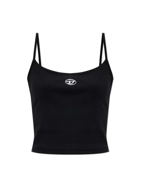 Top Diesel bez rękawów na ramiączkach czarny