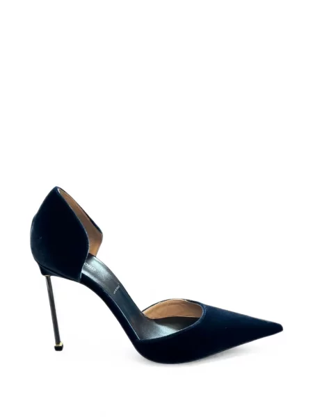 Pantofi cu toc Tom Ford de catifea albastru