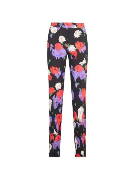 Pantaloni Moschino cu model floral cu imagine negru