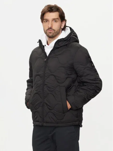 Tommy Hilfiger Пухено яке черен