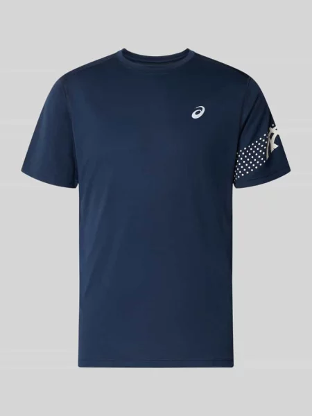 T-shirt o kroju regular fit z nadrukiem z logo model ICON' Asics Tiger granatowa