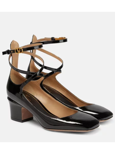 Pantofi cu toc Valentino Garavani din piele de lac negru