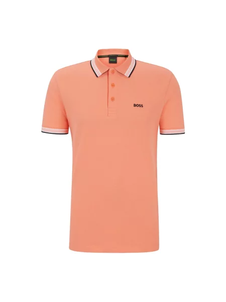 Koszulka polo Hugo Boss z logo klasyczna czerwona