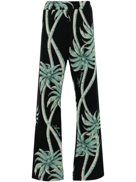 Pantaloni Amiri tricotate cu imagine negru