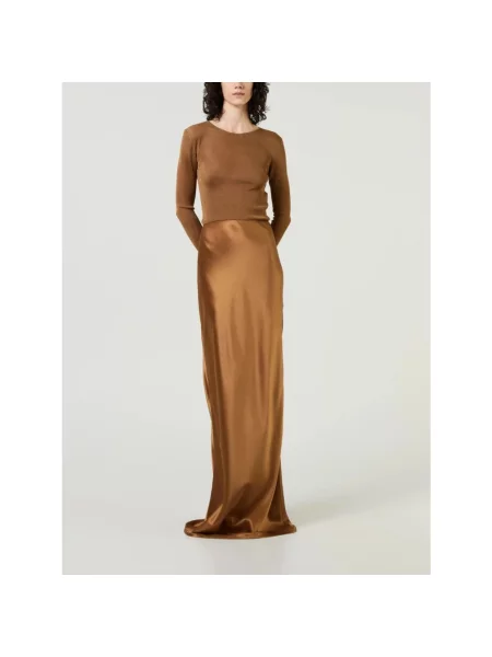 Spódnica Saint Laurent brązowa