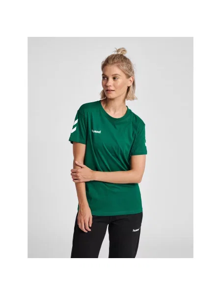Koszulka sportowa z krótkim rękawem Hummel hmlGO cotton zielona
