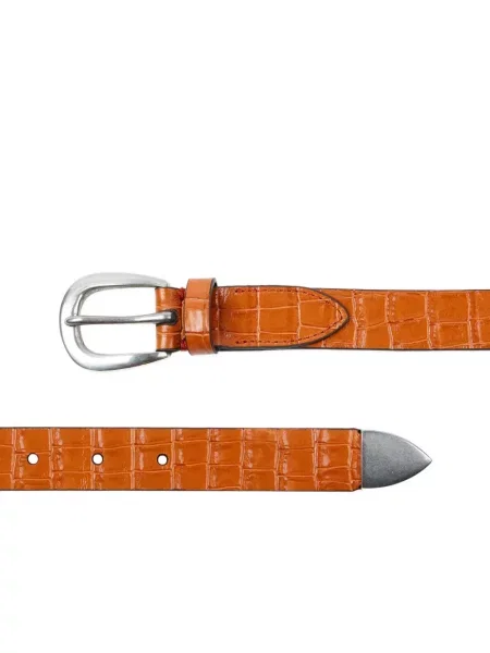 Curea Paul Smith din piele portocaliu