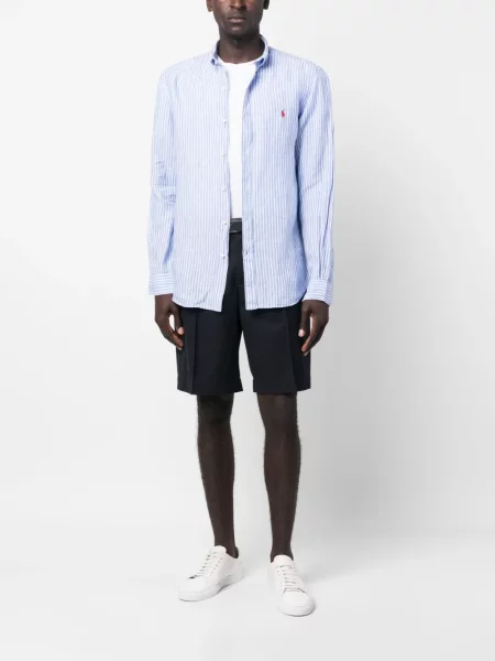 Lniane sneakersy Polo Ralph Lauren białe