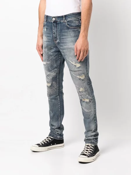 Skinny skinny džíny God's Masterful Children modré