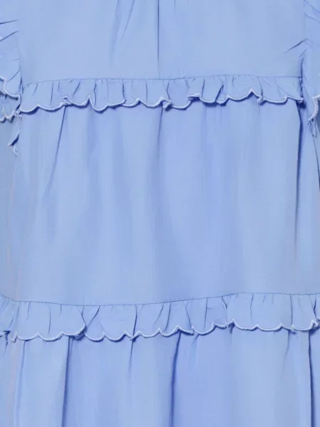 Only Sukienka Z Falbanami blau niebieska