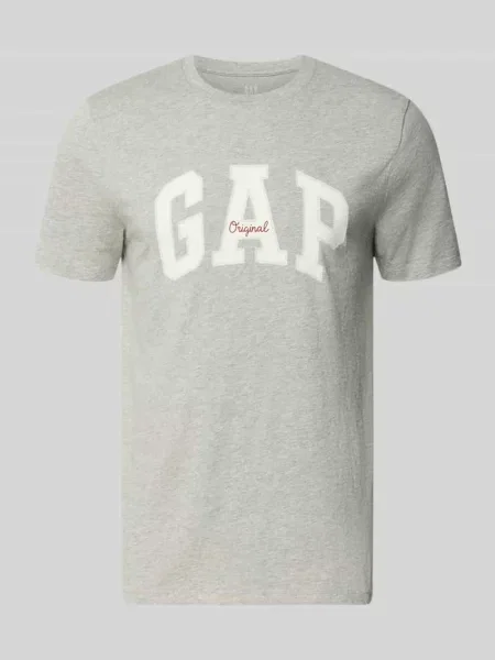 T-shirt z logo i okrągłym dekoltem Gap