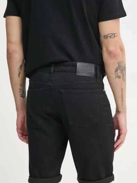 Džínové šortky Calvin Klein Jeans černá