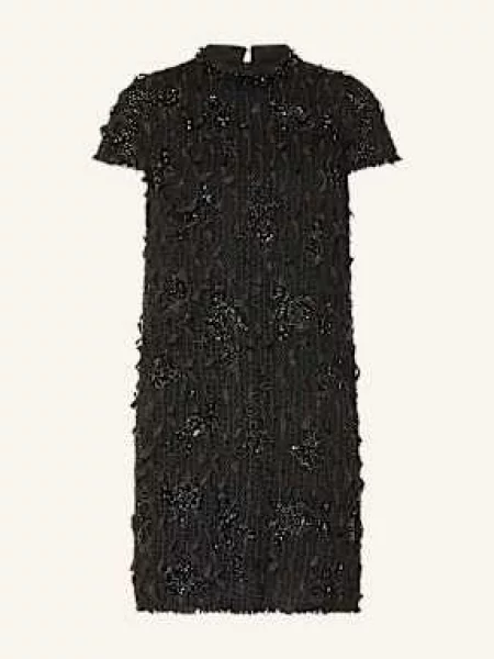 Luisa Cerano Sukienka Koktajlowa Z Cekinami I Ozdobnymi Perełkami schwarz czarna