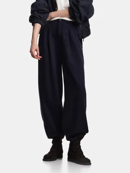 Широкі джинси Emporio Armani темно-синій ліоцелл сині