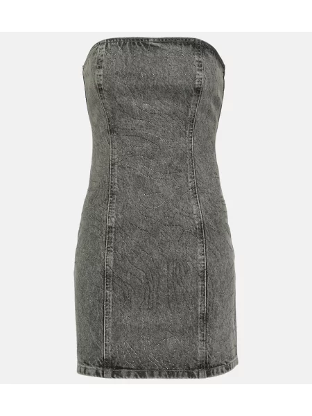 Rochie din denim Rotate gri