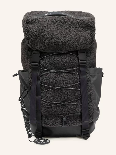 Flísový batoh adidas by Stella McCartney černý