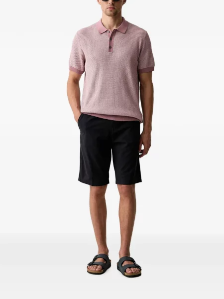 Tricou polo Joop! tricotate roz