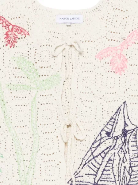 Croșetat vestă Maison Labiche cu broderie