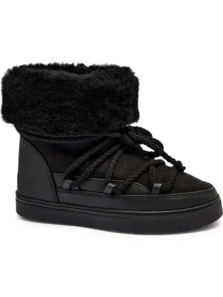 INUIKII Bocanci CLASSIC HIGH | shearling | skóra negru