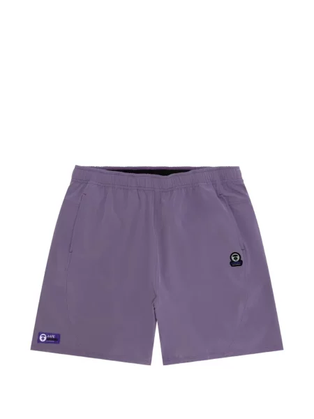 Pantaloni scurți Aape By A Bathing Ape cu autograf violet