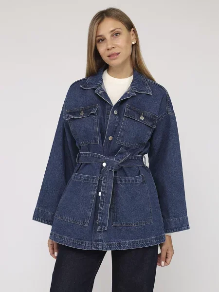 Джинсова куртка YUKI темно-синій синя