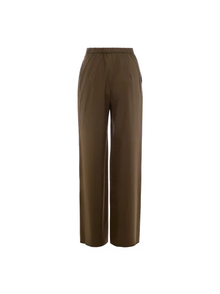 Spodnie dresowe Max Mara Studio wełniane zielone
