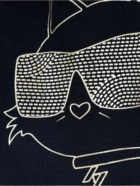 Czapka dziecięca Karl Lagerfeld czarna