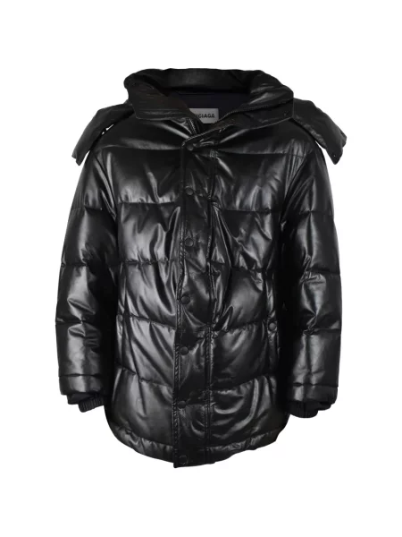 Geacă cu puf Balenciaga cu glugă negru