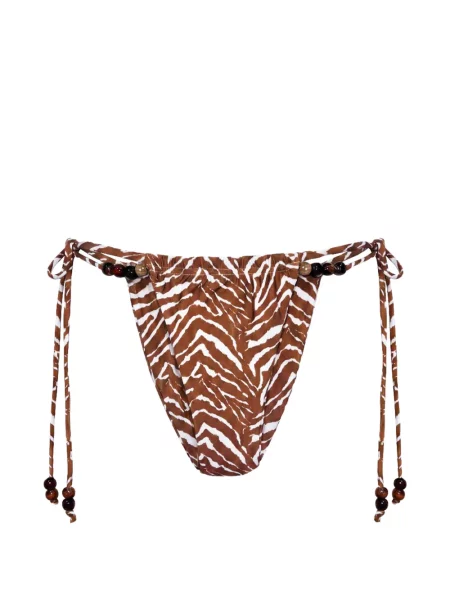 Bikini Nicholas cu imprimeu animal print maro