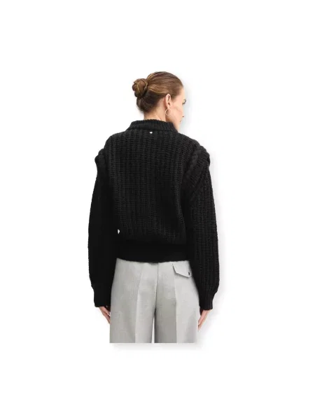 Dzianinowy sweter Hugo czarny